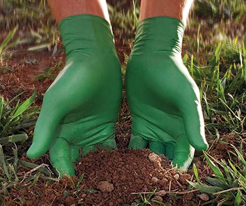 Еднократна Биоразлагаемая Нитриловая ръкавица SHOWA 6110PF без прах, Голяма (1 кутия от 100 ръкавици), зелена