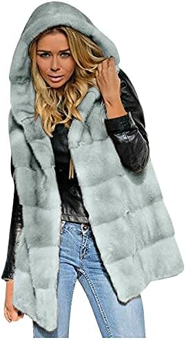 Модерни дамски якета, Зимно Палто с цип, Отворено Отпред, Пушистое Однотонное Топло Палто Без Закопчалка за Колеж, Улични палто