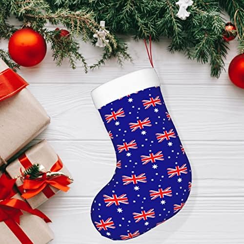 Коледни Чорапи С Изображение На Знамето На Австралия Двустранни Окачени Чорапи За Камината