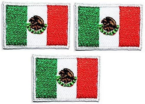 Набор от ивици Umama от 3 мини Знамена 0,6X1,1Знаме на Мексико, Държава, Гали, Шият, Апликация, Ивици, Емблемата на Флага на Страната,