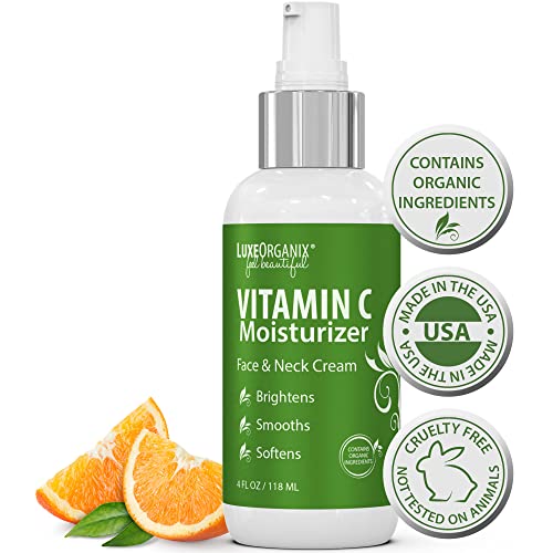 LuxeOrganix Органичен Овлажняващ крем с витамин С за лице: Осветляющий против Стареене на кожата Овлажняващ крем за лице за жени