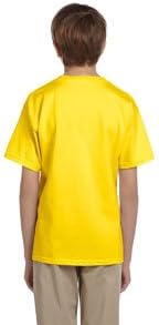 Тениска от Hanes Youth 52 грама, 50/50 EcoSmart - Жълто - XL - (Стил № 5370 - Оригинален стикер)