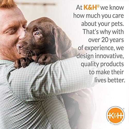 K&H Стоки за домашни любимци Термокружка за вода за кучета и котки с отопление на открито от неръждаема стомана 102 грама