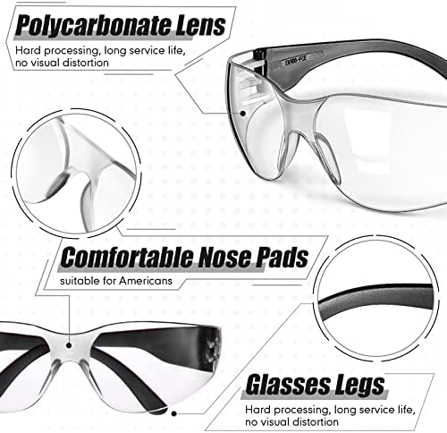 Chumia 48 Двойки Защитни Очила, Защитни Очила Очила, Устойчиви На Надраскване, Ударопрочная Защита на Очите за Мъже И Жени, за Работа