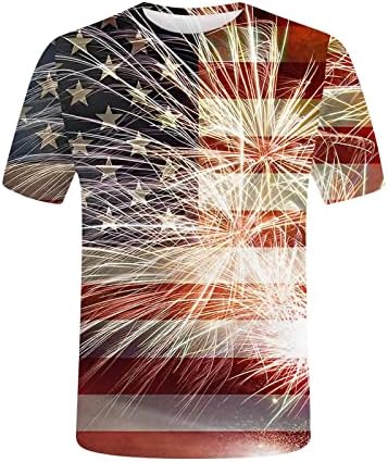 Дамски тениски на 4 юли, Върхове с флага на сащ, Тениски в Звездната Ивица с къс ръкав И кръгло деколте, Блузи Ден на Независимостта