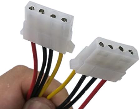 zdyCGTime Molex 4-пинов захранващ блок Y-разветвительный кабел - от 2 на търговските обекти до 1 щепсела (2 опаковки)