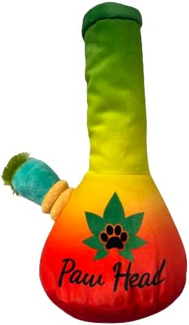 Главата с лапой - Забавна Играчка За куче-Трева - Плюшен Пищащая играчка за Кучета - за малки и средни кучета - Забавна играчка