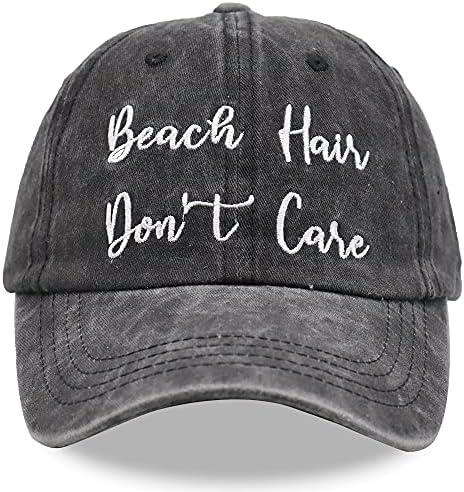 Плажни Косата Не се Грижи за Шапка, Реколта Промытая Регулируема Бейзболна Шапка Beach Life за Мъже и Жени ...