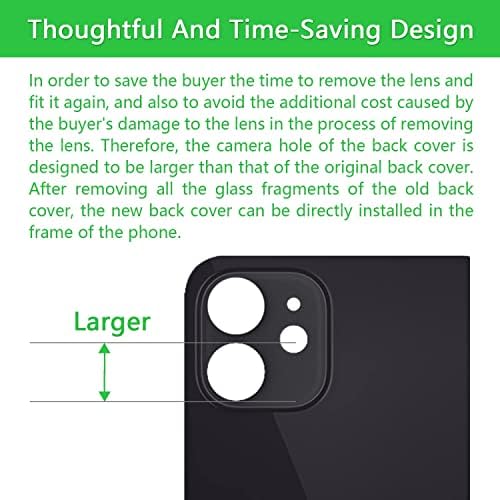 Оригиналната смяна на задното стъкло ABUSVEX за iPhone 12 за всички носители с предварително зададена лепило и инструмент за ремонт