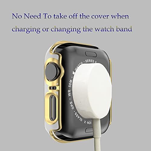Защитно фолио за дисплея в рамката на смарт часа, съвместима с Apple Watch 6/SE/5 / 4 44 мм 40 мм, в два цвята твърд калъф за часа