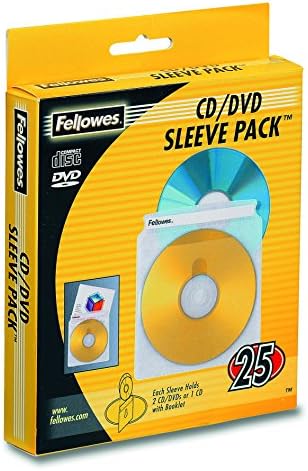 Договори за cd-та Fellowes капацитет от 100 cd-та, двупосочен прозрачен винил - 50 броя в опаковка бял цвят