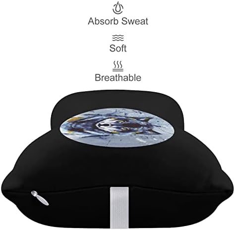 Картина с Вълк 2 бр. Автомобилни Възглавница за шията Дишаща Автоматична Възглавница За главата с останалите Удобна Възглавница