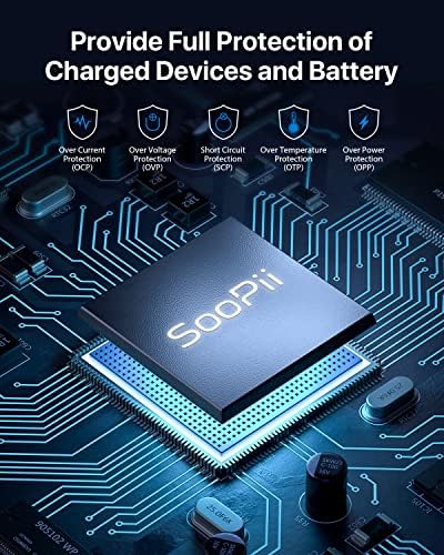 Зарядно устройство с няколко USB конектори, Център за зареждане на SooPii Мощност 60 W, 6-Портов USB-зарядно устройство за lPhone 14/13, Galaxy, Note, Pixel, таблети и Друга електроника, Бя