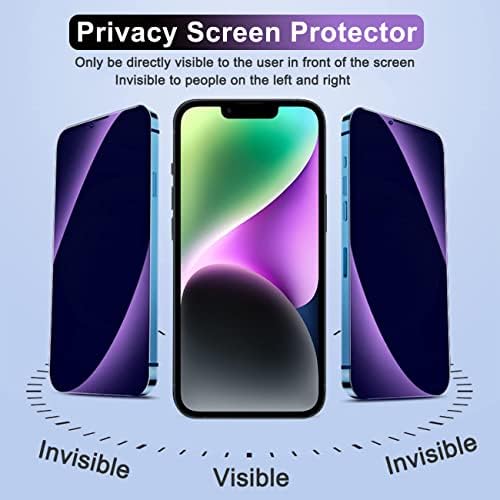 Westillux е Съвместим с iPhone 14 и е съвместим с iphone 13 / 13Pro Защитно фолио за екран за поверителност, 2 опаковки, Градиентное