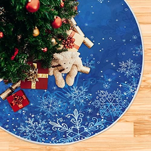 Декорация на Поли във формата на Коледно ALAZA, Украса Малка Мини-Поли във формата на коледно дърво 35,4 Инча със Синьо Коледа за Коледно парти, Украси за дома