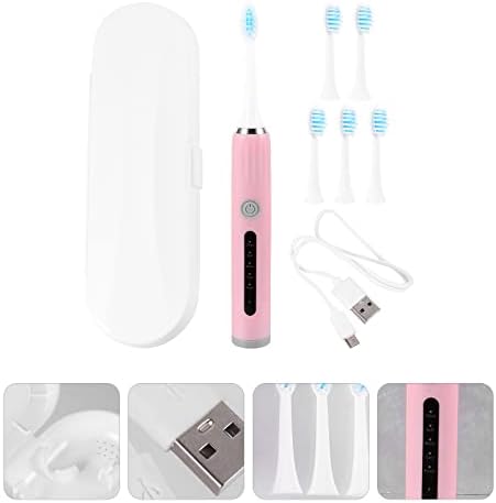DOITOOL 1 Комплект Електрическа четка за зъби с Четка, Зареждане чрез USB, Четка За почистване на зъбите, Кухненски Принадлежности