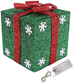 Koippimel Подаръчни Кутии с Осветление, Коледна Украса за Коледната Елха на Верандата, Декорации за Дома, Абитуриентски партита 2022 (Зелен, C)