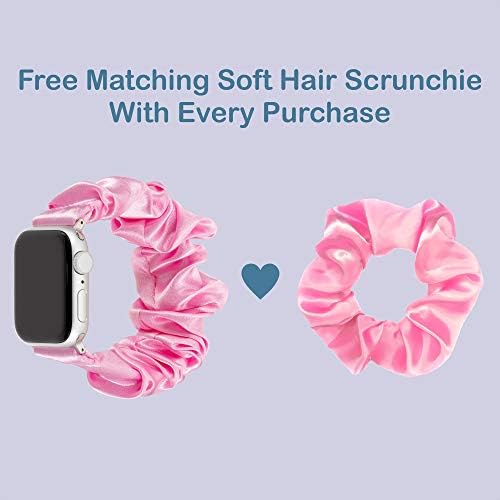 Sam ' s е Съвместим с каишка за часовник Apple Scrunchie Watch + подходяща ластикът за коса (подходящ за всички модели на Apple Watch)