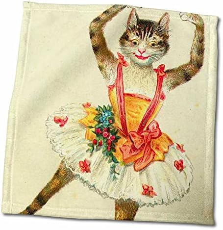 Кърпи за котки 3dRose TNMPastPerfect Animals - Котка-Балерина - (twl-172506-3)