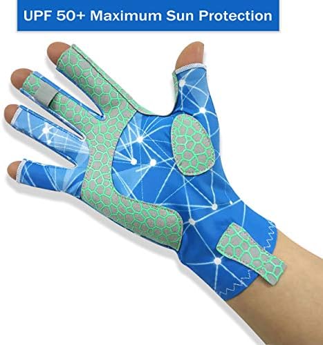 Ръкавици за Риболов Day wolf Със защита от ултравиолетови лъчи, Дишащи Ръкавици Без Пръсти UPF 50+ за Практикуване на Гребане на