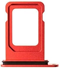 2X Слота за притежателя на една Сим-карта Подмяна на тавата за SIM-карти, съвместим с iPhone 13 6,1 инча (червен)