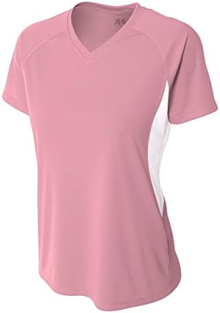 Дамска спортна риза в два цвята за изпълнения с V-образно деколте, впитывающая влага (за всички видове спорт: футбол, софтбол, волейбол