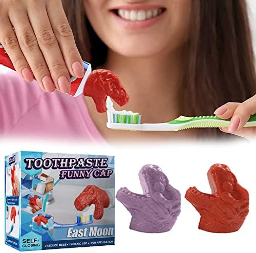 Gigesute 2 бр паста за зъби с капак и сокоизстисквачка паста за зъби, опаковка, смешни паста за зъби Topper за деца, подвижен тръба