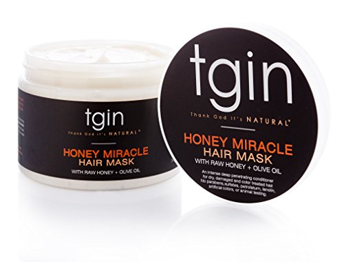 tgin Honey Miracle Маска за коса Duo, 12 унции (опаковка от 2 броя) за Естествена коса - Суха коса - Къдрава коса - За коса тип