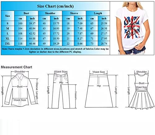 Работни Тениски Дамски Летни Дамски Блузи с Кръгло деколте и Къс Ръкав и Цветна Принтом, Тениски, Ежедневни Тениски, Блуза