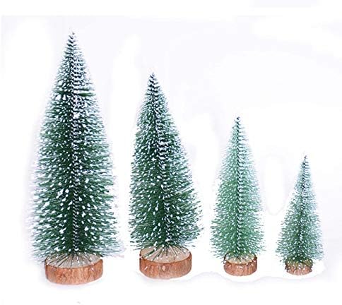 Мини Коледно Дърво, Пръчка От Бял Кедър Настолна Малка Коледна Елха Коледни Подаръци Копринени Топки С Орнаменти