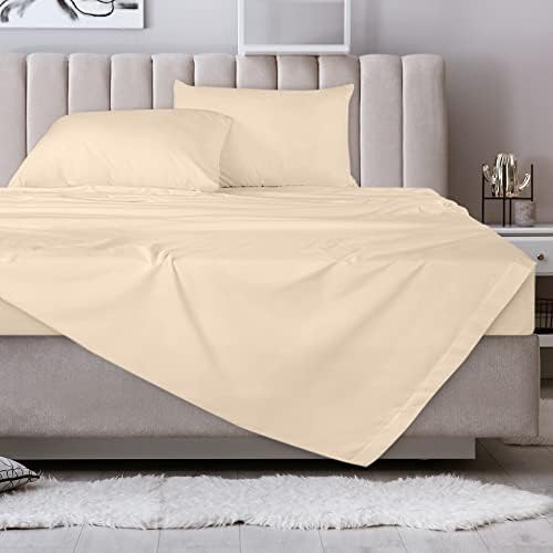 Плосък лист за спално бельо Utopia - Мека матова тъкан от микрофибър - Горен чаршаф, устойчив на усадке и замира - Лесна поддръжка