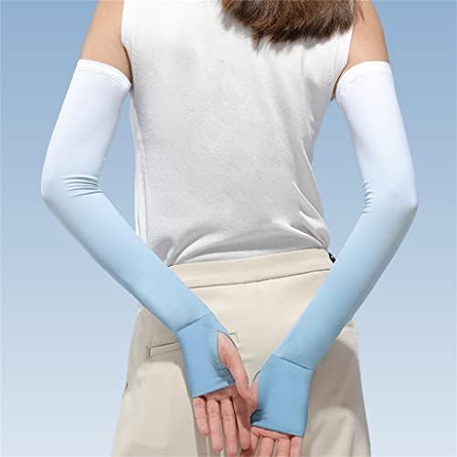 SDFGH Ръкавици Дамски Летни Ледени Копринени Диви ръкави за ръце, Защита на ръцете За Шофиране на Открито, Контрастни Цветни ръкави за лед (Цвят: A, размер: 480 * 110 * 80 мм)