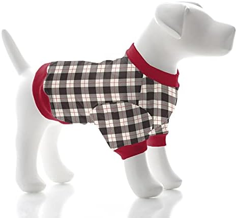 Тениска за кучета KICKEE, Стилна тениска с Изображение на Кученца за малки и Големи Кучета, Очарователна Облекло за кутрета и Кученца (Юбилейна Клетчатая облекло)