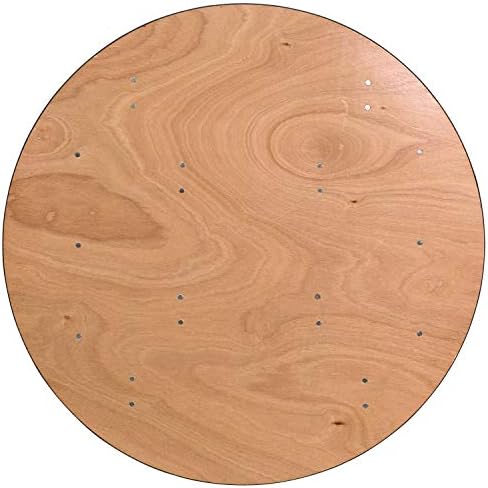 Сгъваем банкетна маса от кръгла Дърво Flash Furniture дължина 4 Метра с Прозрачен Плот