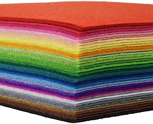 42шт Войлочный Текстилен Лист 4 x4 Различни Цветове DIY Занаятите Квадрати Нетъкан текстил с дебелина 1 мм