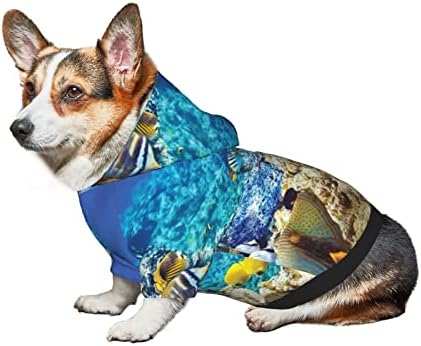 Блузи с Акварел за малки домашни любимци, Пролетно облекло и с Цъфтящи цветя, Зимно Палто за кучета, Блузи с качулка за Малки Кучета,