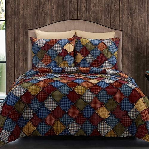 Комплект спално бельо Donna Sharp King - 3 предмет - Комплект стеганого одеяла Blue Ridge Lodge с стеганым одеяло King и две възглавници