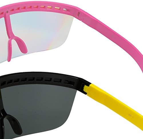 Защитни очила BHTOP 2-1 Слънчеви очила с защита от замъгляване, за Защита на очите с пълно покритие, Специални Очила За жени и Мъже, Жълти и розови цветове, 2 опаковки