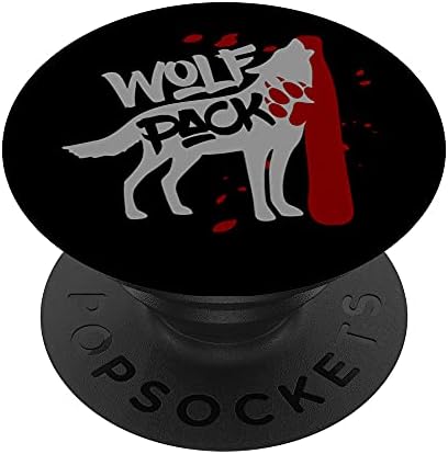 Вълча Глутница - Воющий Вълк с Отпечатък от Волчьей Лапи PopSockets с възможност за смяна на PopGrip