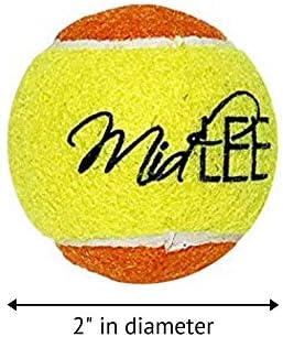 Тенис топки Midlee 2за малки кучета на жълто/ оранжево (12 броя в опаковка)