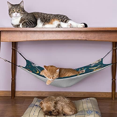 Хамак за домашни любимци Space Rocket Sleeping Cat Bed с Регулируеми Каишки и Метални Куки 16,9 x 13
