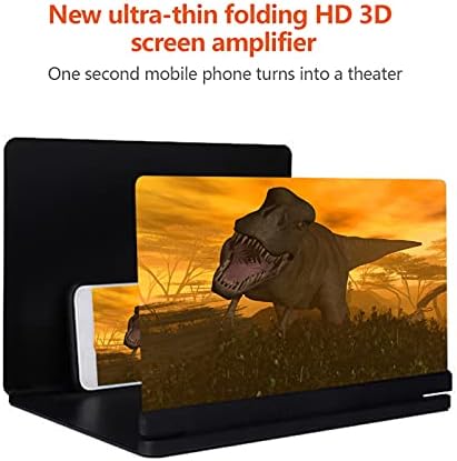 Walnut Movie 12-Инчов мобилен Телефон с 3D-екран, Видеоувеличитель, Извит Сгъваем Голям смартфон, Киноусилитель, Стойка за проектор, скоба (Цвят: бял, размер: 10X)