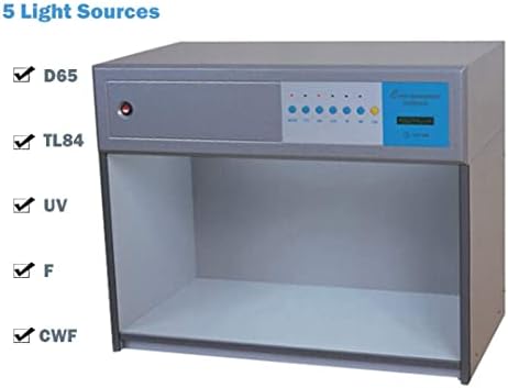 Олекотен шкаф за гледане на цветя CNYST Color Assessment Box 5 източници на светлина D65 TL84 UV F CWF напрежение 110 или 220 В
