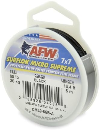 Американската Риболовна Тел Surflon Micro Supreme С Найлонови покритие 7x7 От Неръждаема Стомана Leader Wire