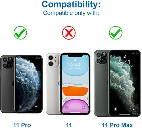 Подмяна на стъклен обектив на задната камера MMOBIEL е Съвместим с iPhone 11 Pro/ 11 Pro Max 2019 - Вкл. Двупосочен лепило, Пинсети и Салфетка - Черен