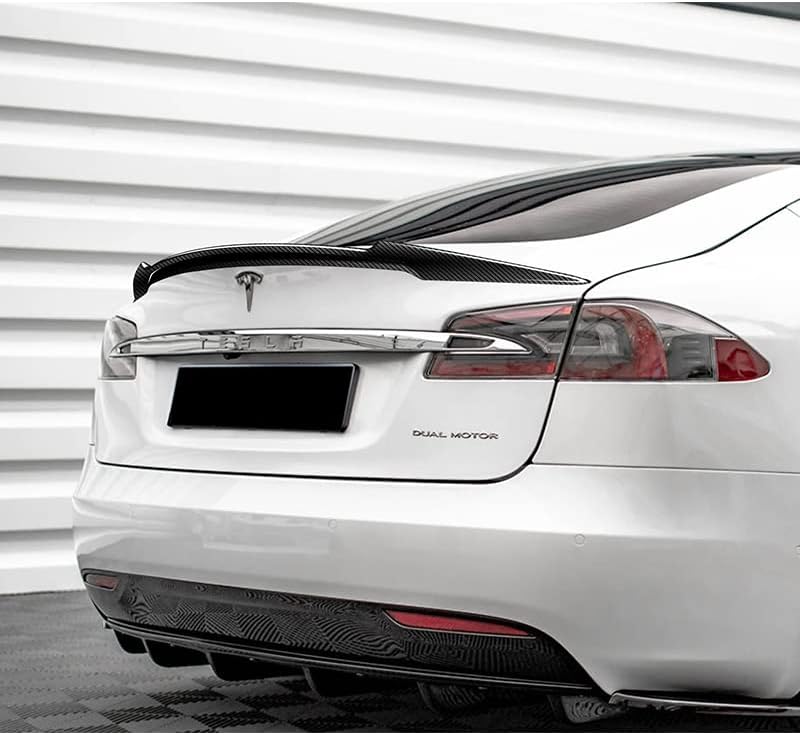 DriftX Performance, Крило, Спойлер в задната част на капака на багажника, съвместимо с Tesla Model S 2012-2022 година на издаване,