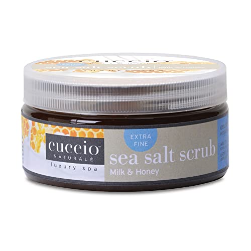 Скраб с морска сол Cuccio Naturale - Много малък - Нежно ексфолира, премахване на мъртвите клетки на кожата - Прави кожата по-еластична,