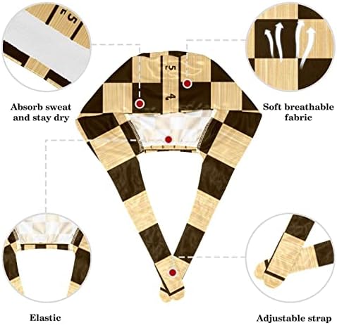 Работна Шапка yoyoAmoy с Копчета, Дамски Пищната Шапка с Ластик за Коса, Дъска за Дартса Един Размер