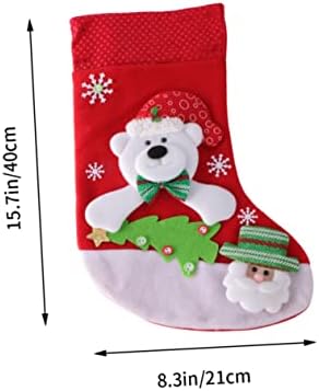 Amosfun/1 предмет, Коледни Чорапи, Украса, Дядо Коледа, Коледни Чорапи, Чорапи за окачване на Камина, Висулки във формата на Чорапи