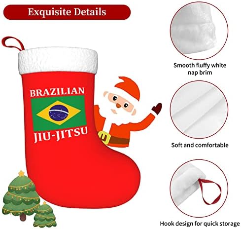 Сладки Коледни Чорапи за Бразилското Джиу-джицу, Украшения за Елхи, Коледни Чорапи за Коледа на Празнични партита, Подаръци 18 Инча